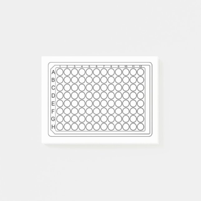 Bloco De Notas layout da placa de 96 poços (Frente)