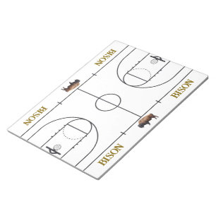Bloco De Notas Layout da Quadra de Basquete para Treinamento