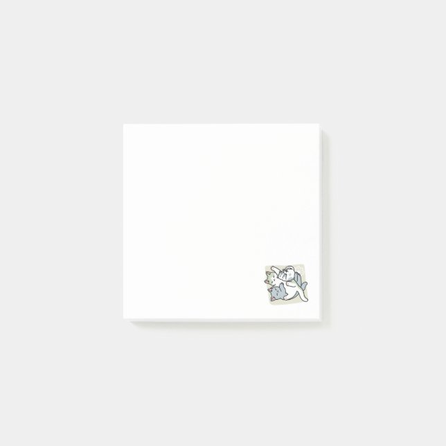 Bloco De Notas Lazer - Design de Gatos Preguiçosos (Frente)