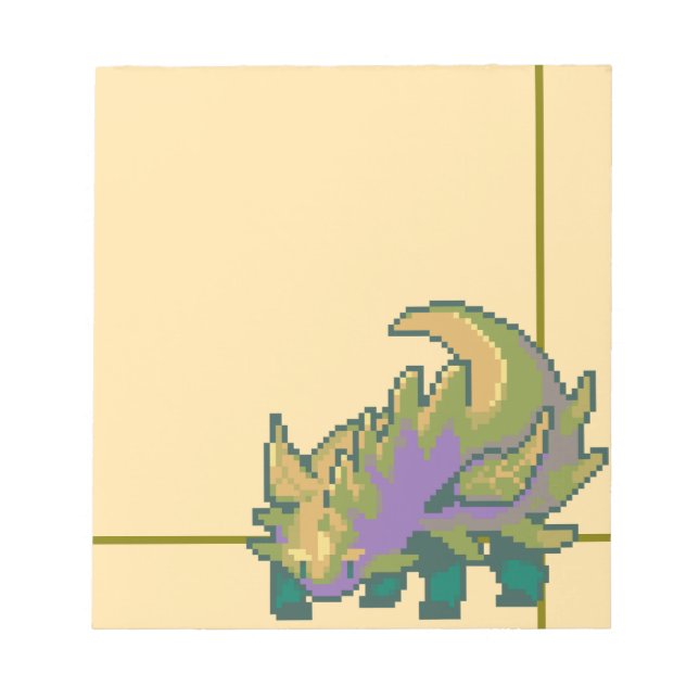 Bloco De Notas Leaf Dragon Pixel art (Frente)