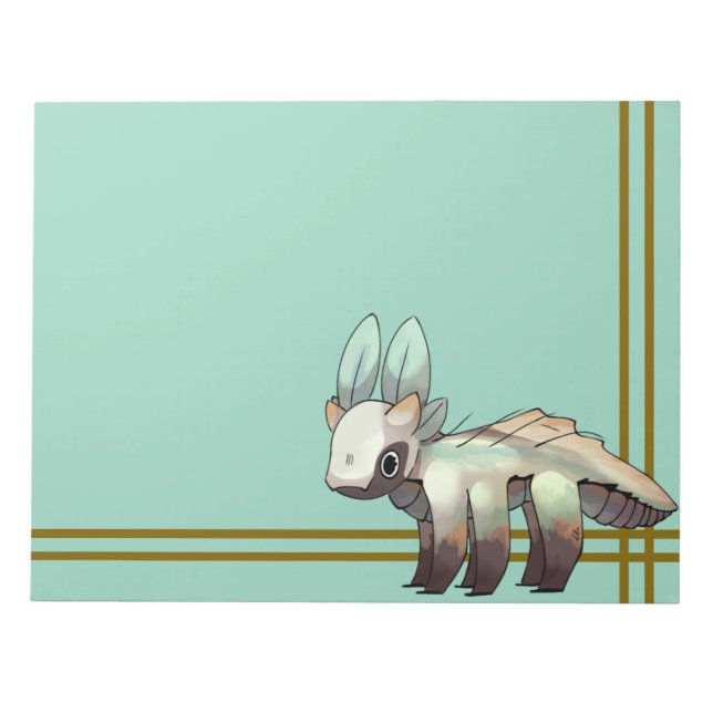 Bloco De Notas Leaf Dragon pixel art (Frente)