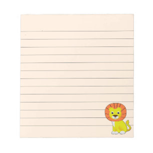 Bloco De Notas Leão De Bebê De Cartoon Bonito