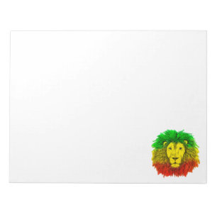 Bloco De Notas Leão de rasto vermelho-amarelo, desenho da Jamaica