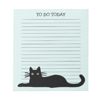 Bloco De Notas Legal Gato de Gato Preto Vinculado