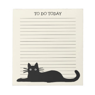 Bloco De Notas Legal Gato de Gato Preto Vinculado