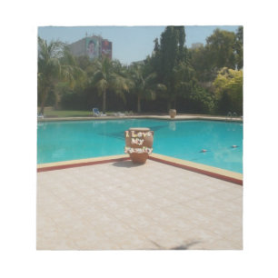 Bloco De Notas Legal Hakuna Matata Piscina Lado Eu amo Minha Famí
