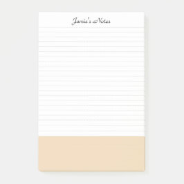 Bloco De Notas Legal Pastel Branco Simples Linhado em Laranja