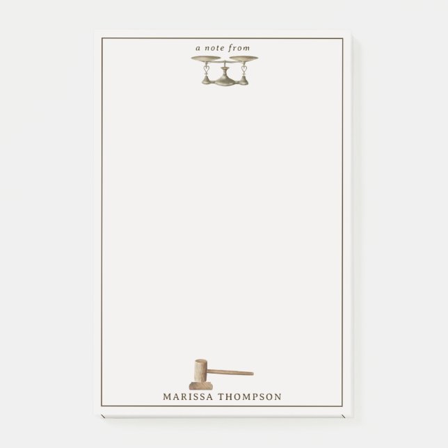 Bloco De Notas Legitimidade Legítima do Gavel (Frente)