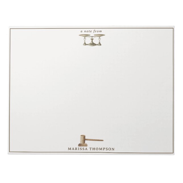 Bloco De Notas Legitimidade Legítima do Gavel (Frente)