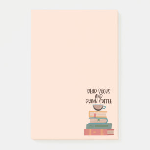 Bloco De Notas Leia os livros e beba as notas de Posto de café