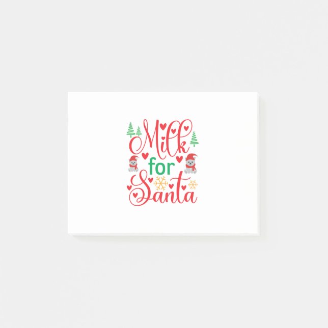 Bloco De Notas Leite Merry Xmas Para Papais noeis (Frente)