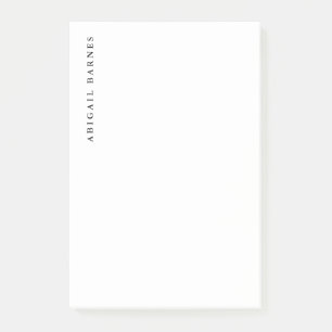 Bloco De Notas Leitor Branco Clássico, profissional minimalista