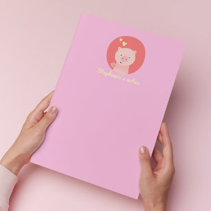 Bloco De Notas Leitura Fofa - Menina Personalizada