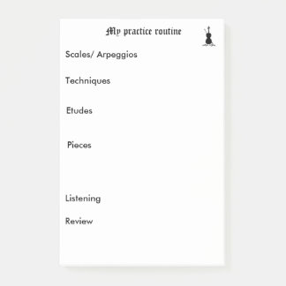 Bloco De Notas Lembrete de prática