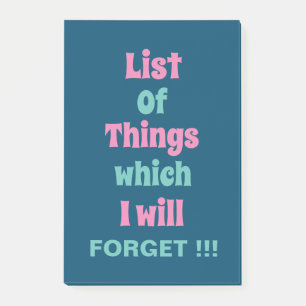 Bloco De Notas Lembrete engraçado para Pessoas esquecidas Não se 