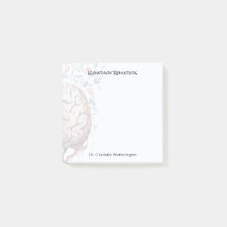 Bloco De Notas Lembretes de Limite de Terapeuta Cerebral Floral P