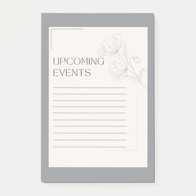 Bloco De Notas Lembretes de Nota Adesiva (Frente)