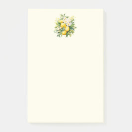 Bloco De Notas Lemon Bouquet with White Blossoms