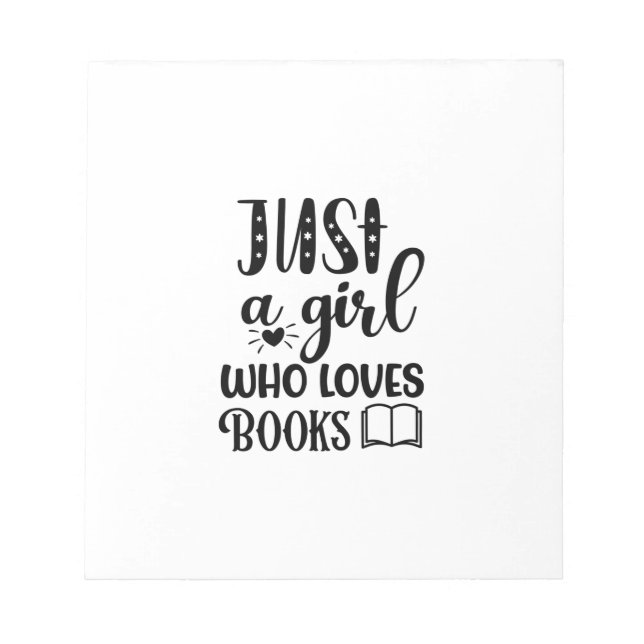 Bloco De Notas Lendo Arte Apenas Uma Menina Que Ama Livros (Frente)