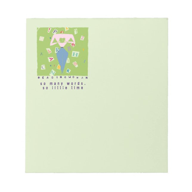 Bloco De Notas Lendo Muitas Palavras, Tão Pouco Tempo (Frente)