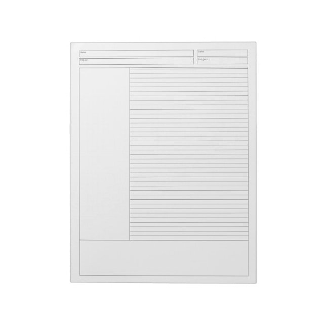 Bloco de Notas Lenhadas para Escola / Projeto (Invertido)
