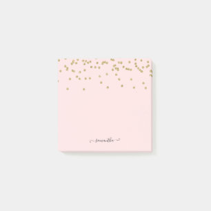 Bloco De Notas Lente rosa e Dourada