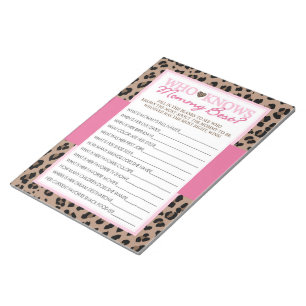 Bloco De Notas Leopardo e rosa que conhecem o melhor jogo de Mamã