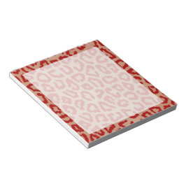 Bloco De Notas Leopardo Vermelho e Laranja