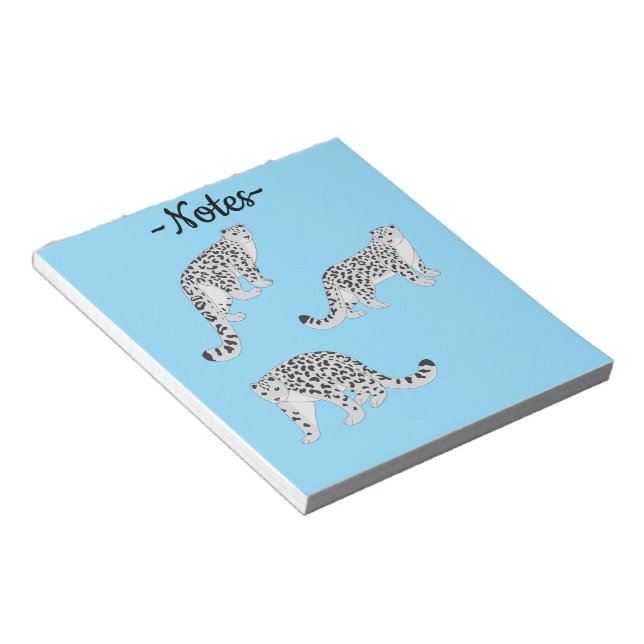 Bloco De Notas Leopardos da Neve (Inclinado)