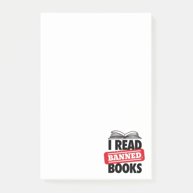 Bloco De Notas Ler Notas de Livros Banidos (Frente)