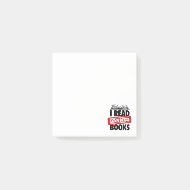Bloco De Notas Ler Notas de Posto de Livros Banidos (Frente)