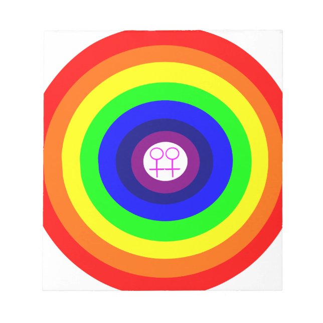 Bloco De Notas Lésbicas ao redor do Rainbow Notepad (Frente)
