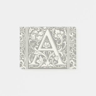 Bloco De Notas Letra A Monograma Medieval Art Nouveau