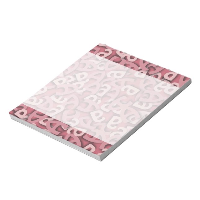 Bloco De Notas Letra A Rosa (Invertido)