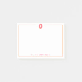 Bloco De Notas Letra Inicial O 3D Personalizada e Elegante Monogr