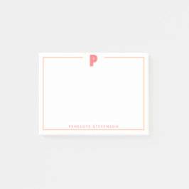 Bloco De Notas Letra Inicial P Elegante Personalizada em 3D Monog