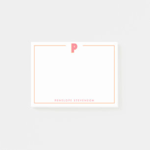 Bloco De Notas Letra Inicial P Elegante Personalizada em 3D Monog
