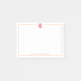 Bloco De Notas Letra Inicial Q Personalizada Elegante em 3D