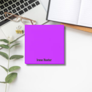 Bloco De Notas Letra Negra Mínima Profissional Neon Purple