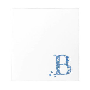 Bloco De Notas Letra padrão da ventoinha B (azul)