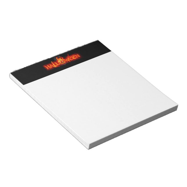 Bloco De Notas Letras ardentes maciças do SlipperyJoe no Hallowee (Inclinado)