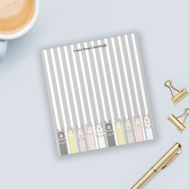 Bloco De Notas Lhamas-miúdas-colorido-agradáveis personalizadas (Criador carregado)