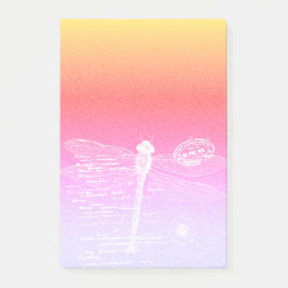 Bloco De Notas Libélula gradiente pastel