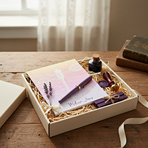 Bloco De Notas Libélula personalizada com gradiente pastel