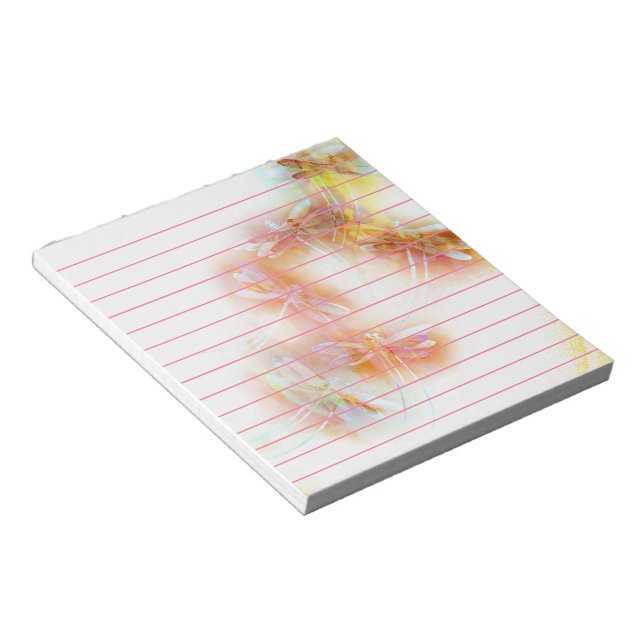 Bloco De Notas Libélulas aquarela (Inclinado)