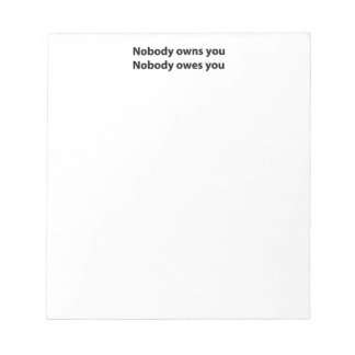 Bloco De Notas Liberty Notepad - Ninguém Te Deve!