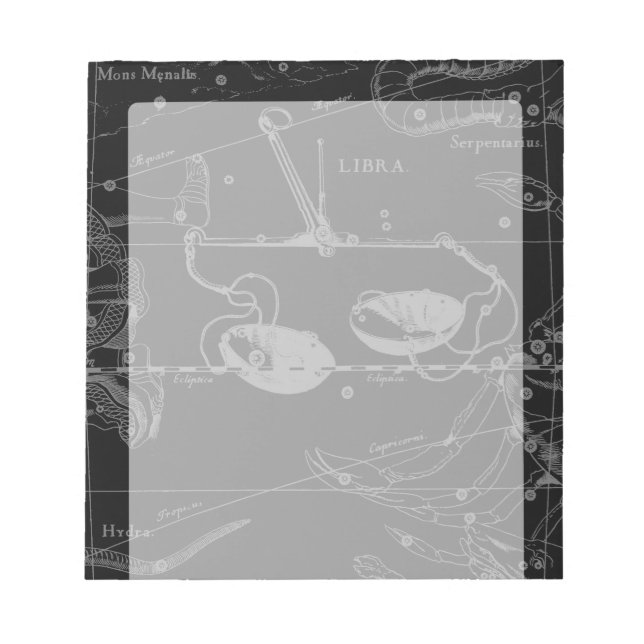 Bloco De Notas Libra Constelação Hevelius cerca de 1690 (Frente)