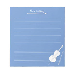 Bloco De Notas Lição Personalizada de Música para Violoncelo Bran