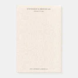 Bloco De Notas Light Beige Linen Texture Personalized