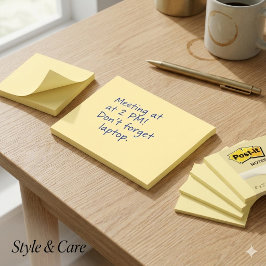 Bloco De Notas Light Canary Simples 4" x 3"